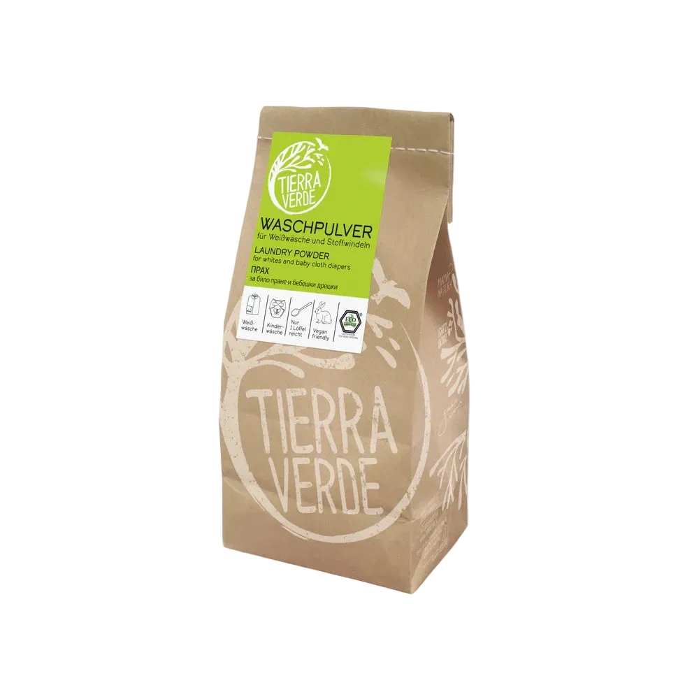 Tierra Verde ЕКО Прах за бяло пране и бебешки дрешки - 850 g