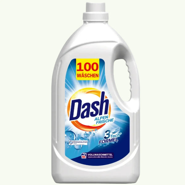 Dash Alpen Frische течен перилен препарат, 5 л, 100 пранета