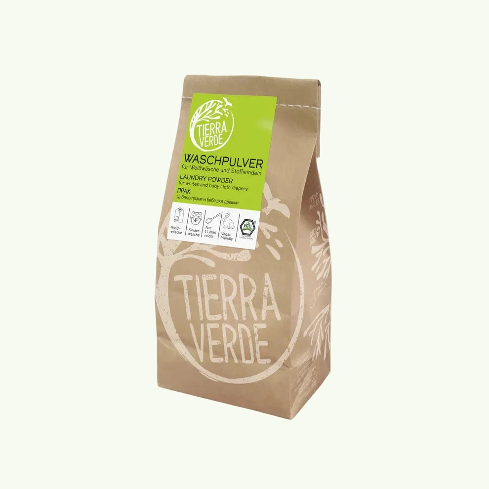 Tierra Verde ЕКО Прах за бяло пране и бебешки дрешки - 850 g